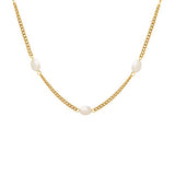 Daily Pearl Necklace Gold