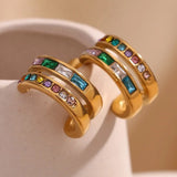 Dubai Rainbow Creolen Gold