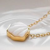 Heart Shell Necklace Gold