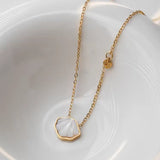 Heart Shell Necklace Gold