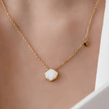 Heart Shell Necklace Gold