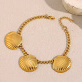 Chunky Seashell Bracelet Gold
