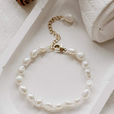 Baroque Pearl Anklet Gold