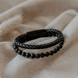 Bracelet Pierre de Lave Noir