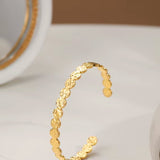Hammered Coin Bangle Gold