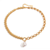 Aurora Pearl Necklace Gold