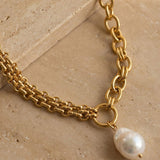 Aurora Pearl Necklace Gold