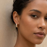 Baguette Hoop Earrings Gold