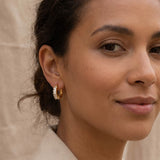 Baguette Hoop Earrings Gold