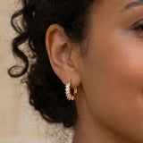 Baguette Hoop Earrings Gold