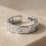 Bold Sun Ring Silber
