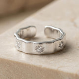 Bold Sun Ring Silber