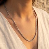 Box Chain Necklace Silber