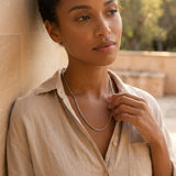 Box Chain Necklace Silber