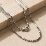 Box Chain Necklace Silber