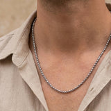 Box Chain Necklace Silber
