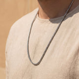 Box Chain Necklace Silber