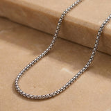 Box Chain Necklace Silber