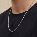 Box Chain Necklace Silber