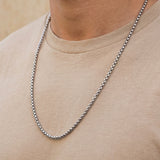 Box Chain Necklace Silber