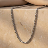 Box Chain Necklace Silber