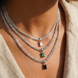 Braided Chain Necklace Silber