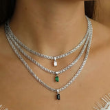 Braided Chain Necklace Silber