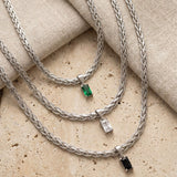 Braided Chain Necklace Silber