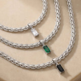 Braided Chain Necklace Silber