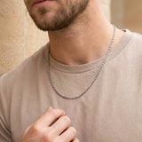 Collier Chaîne Câble Argent