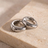 Boucles d'oreilles créoles épaisses en argent