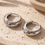 Boucles d'oreilles créoles épaisses en argent