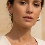 Boucles d'oreilles créoles épaisses en argent