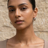 Boucles d'oreilles créoles épaisses en argent