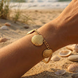 Chunky Seashell Bracelet Gold