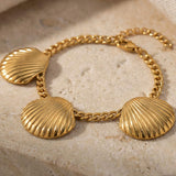 Chunky Seashell Bracelet Gold