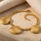 Chunky Seashell Bracelet Gold