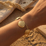 Chunky Seashell Bracelet Gold