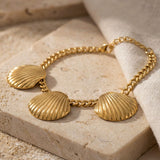 Chunky Seashell Bracelet Gold