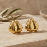 Coral Ohrstecker Gold