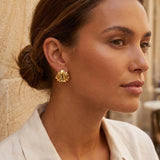 Coral Ohrstecker Gold