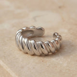 Croissant Ear Cuff Silver