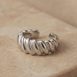 Croissant Ear Cuff Silver