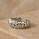 Croissant Ear Cuff Silver