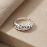 Croissant Ring Silber