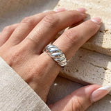Croissant Ring Silber