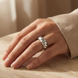 Croissant Ring Silber