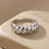 Croissant Ring Silber