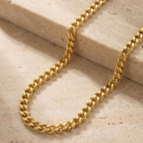 Curb Chain Necklace Gold