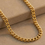 Curb Chain Necklace Gold